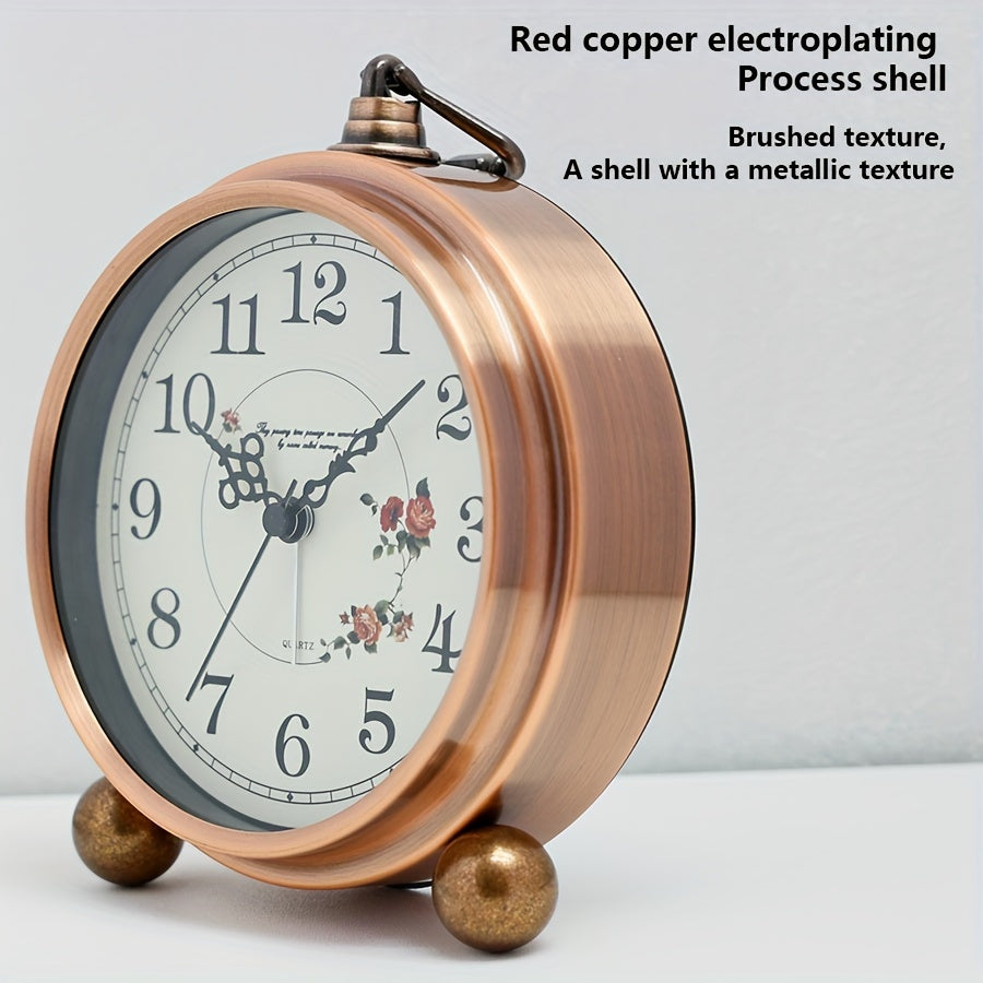 Horloge de Bureau Silencieuse de Style Européen Intemporelle pour Espaces Paisibles