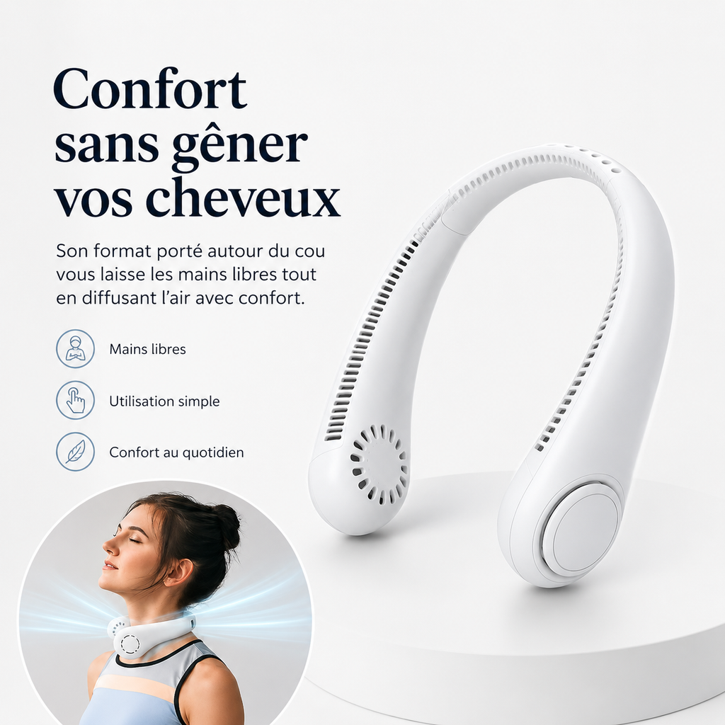 Ventilateur de Cou Sans Fil Moderne