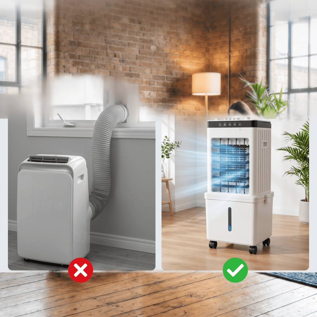 COOLNOVA – Refroidisseur d'air mobile & ventilateur – Fraîcheur flexible 3-en-1 pour la maison