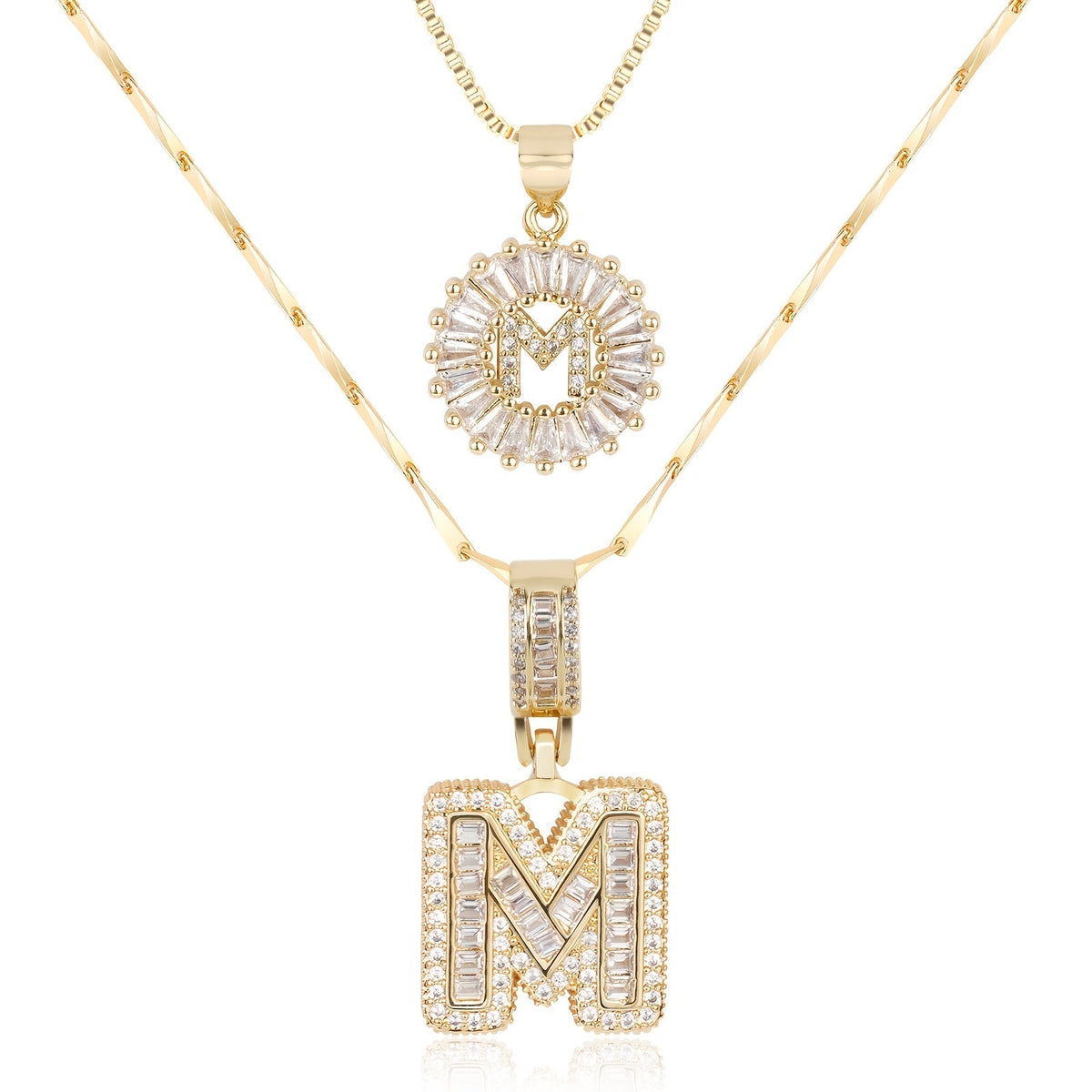 Collier GemLetter - Pendentif Initial avec Finition Luxe