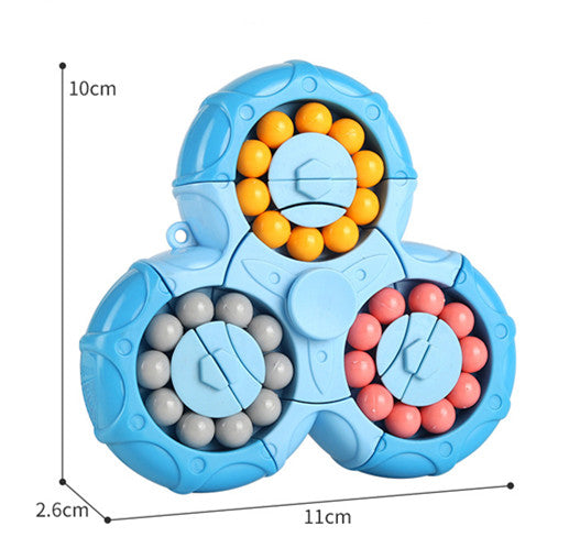 Kletshuts™ SensoryToy - 2 en 1 Rubiks Kubus / Magische Boon Gyro Fidget Spinner