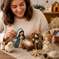 ClaraThread™ Kit de Crèche Patchwork — Créez des Traditions de Fêtes Touchantes qui Réchauffent Chaque Instant