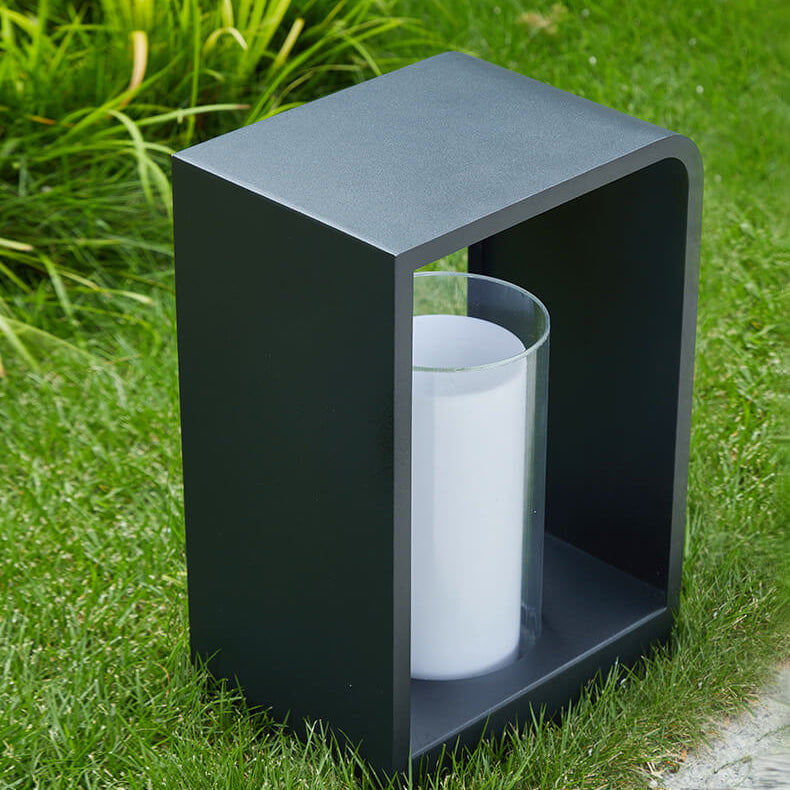 Lampe de jardin LED pour extérieur – lampe moderne carrée avec lumière chaude | Sansoti