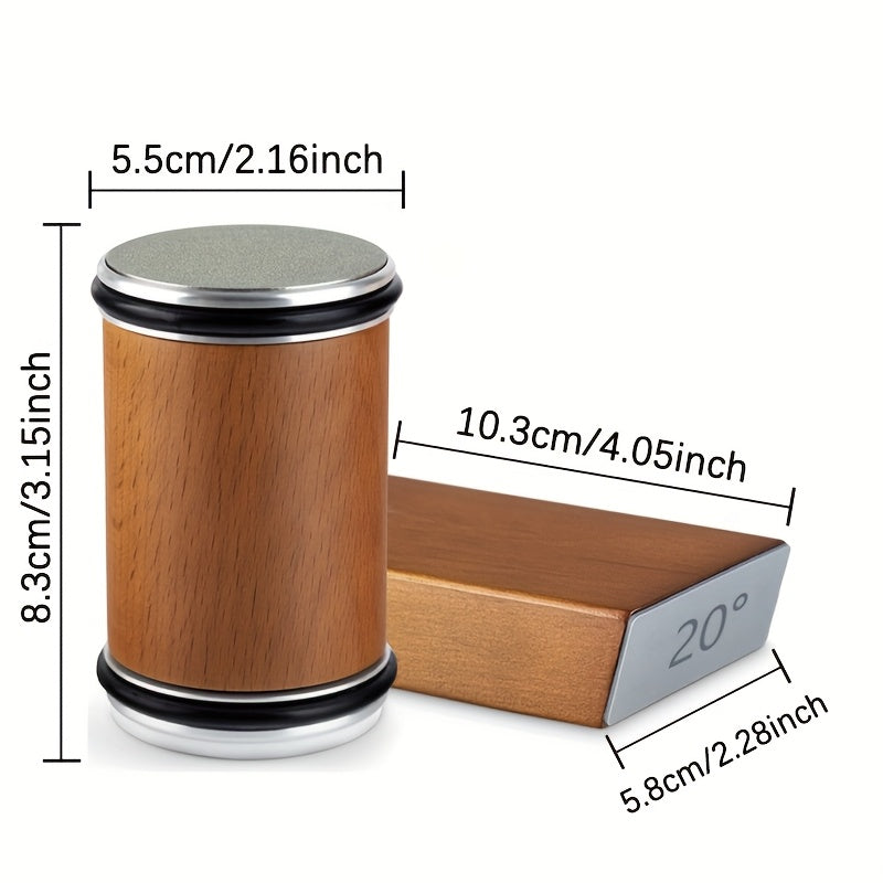 Set de pierre à aiguiser DuoCut | Pierre diamantée avec support magnétique | Angles d'affûtage de 15° & 20° | Bois & Métal