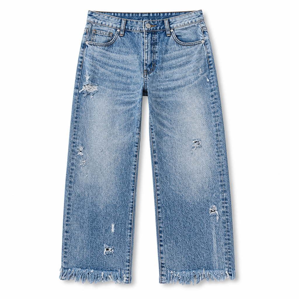 Shorts en Jean à Jambe Droite AzureCrest™ — Possédez Chaque Moment avec une Touche d'Audace et un Confort Inégalé