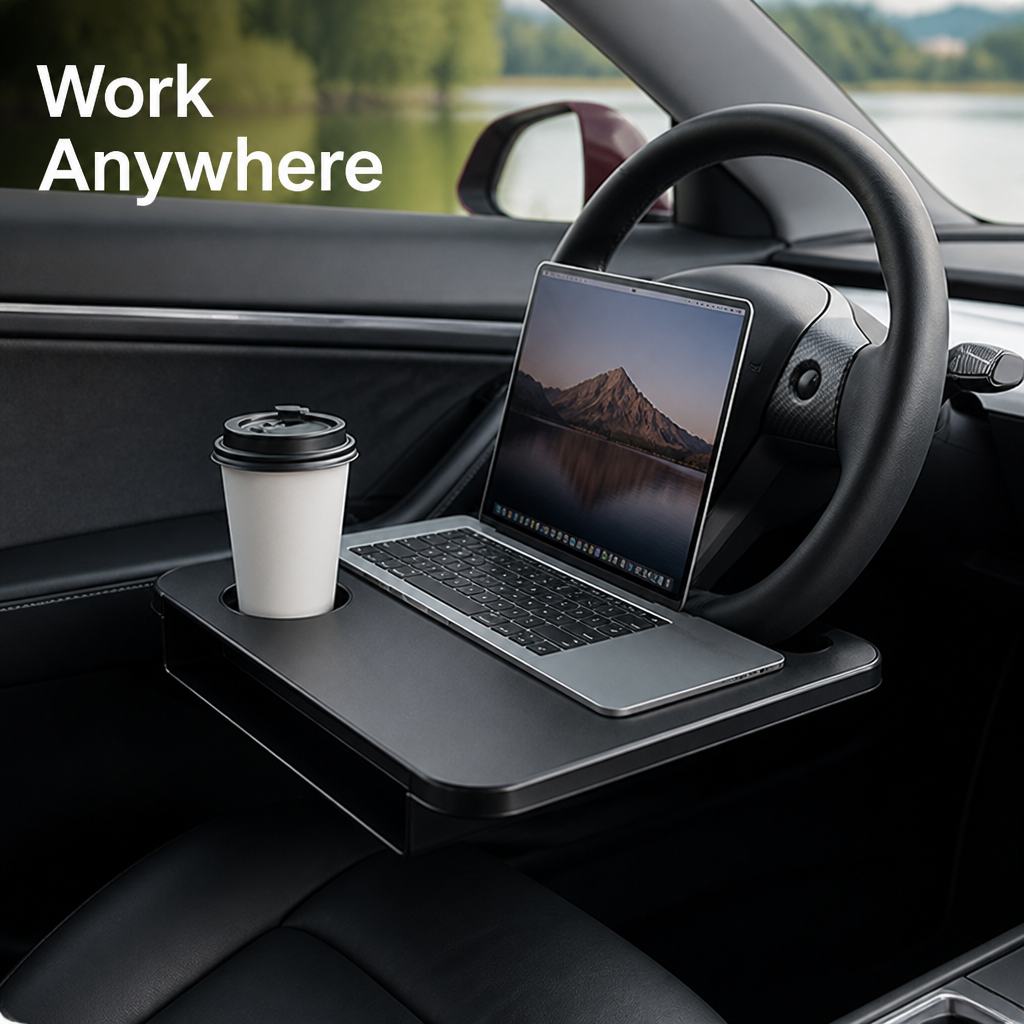 AeroTray™ — Débloquez instantanément plus d'espace pour travailler, manger et vous détendre dans votre Tesla