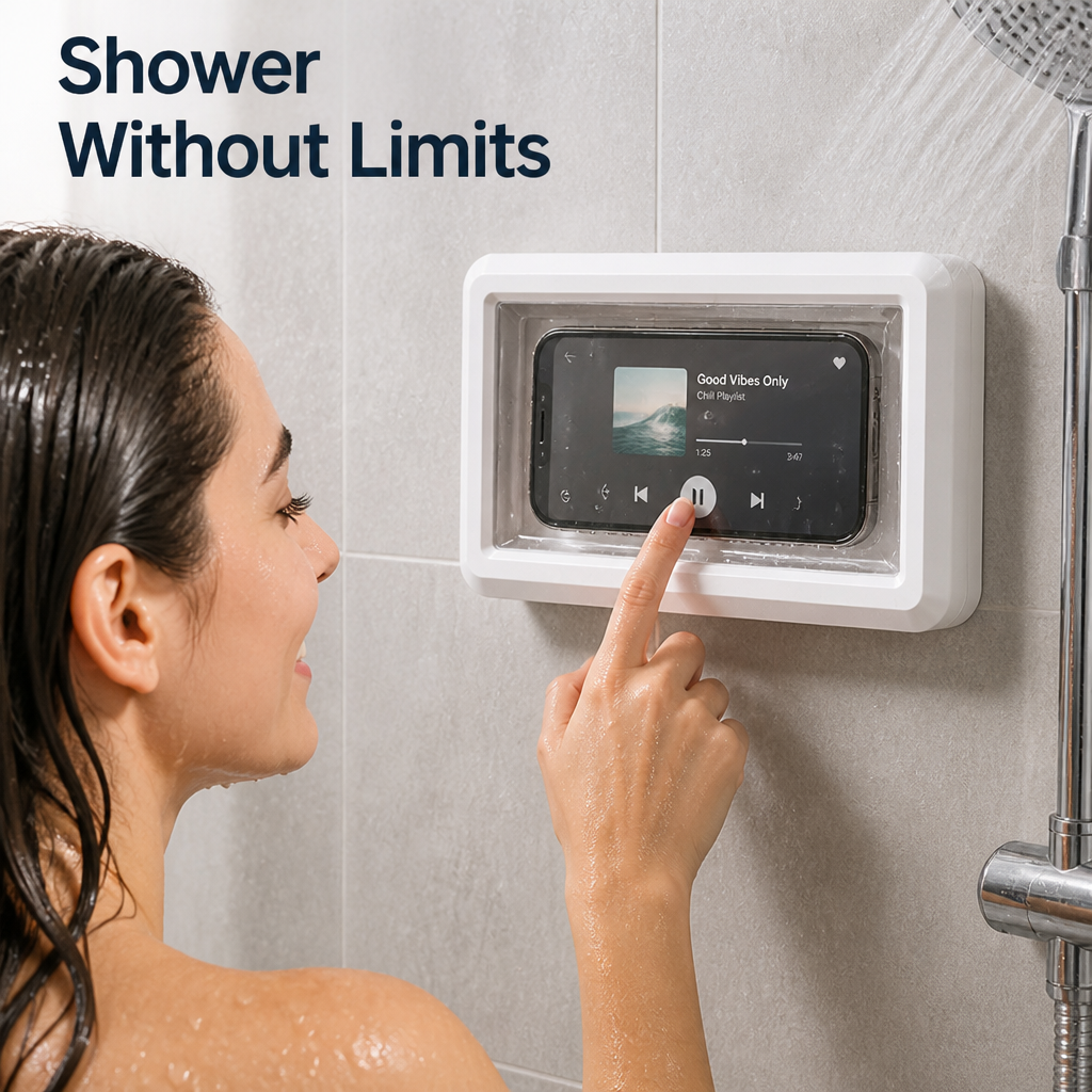 AquaGuard™ — Gardez Votre Téléphone Complètement Sec et Votre Esprit Sans Soucis à Chaque Douche