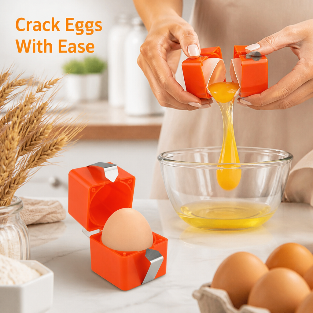 EggEase™ — Cassez des œufs parfaits à chaque fois sans désordre ni tracas