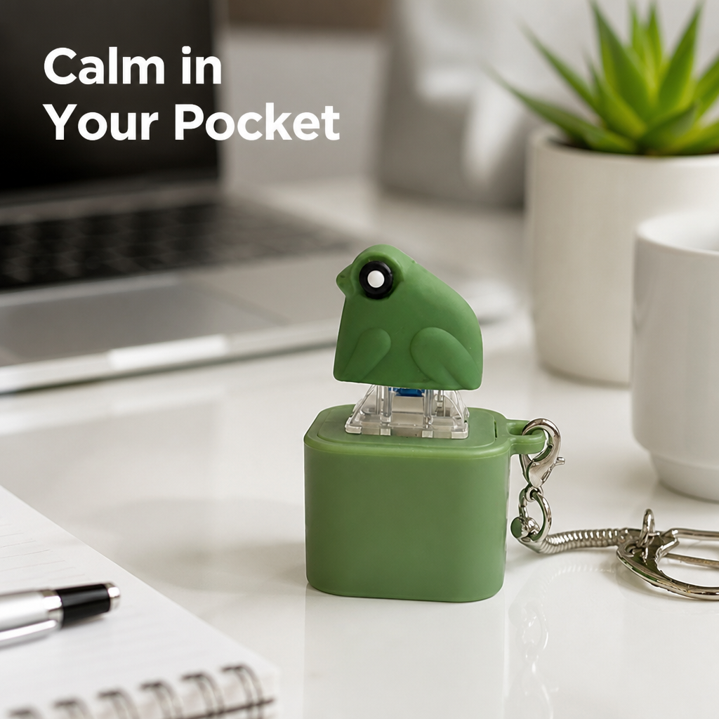 CalmiCroak™ — Transformez instantanément le stress en paix ludique où que vous alliez