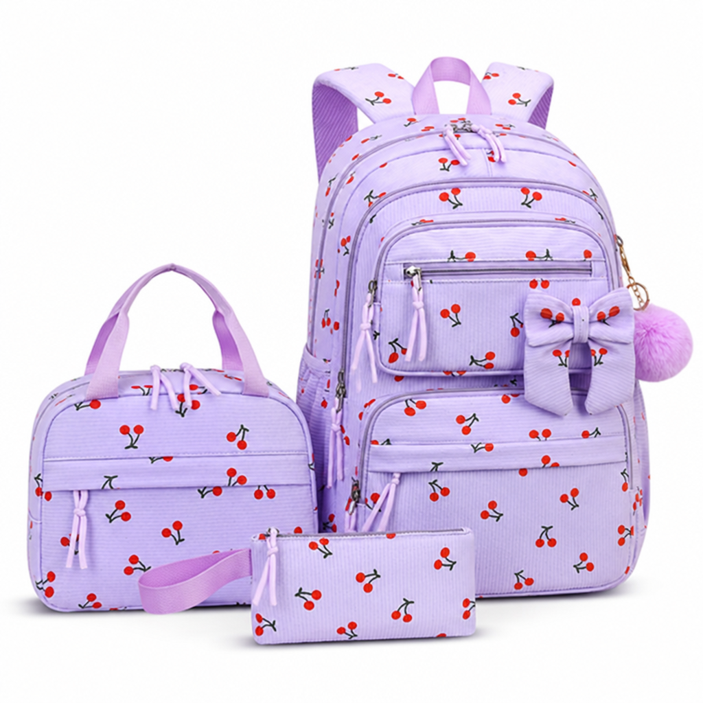 Ensemble de sacs à dos en velours côtelé léger (3 pièces)