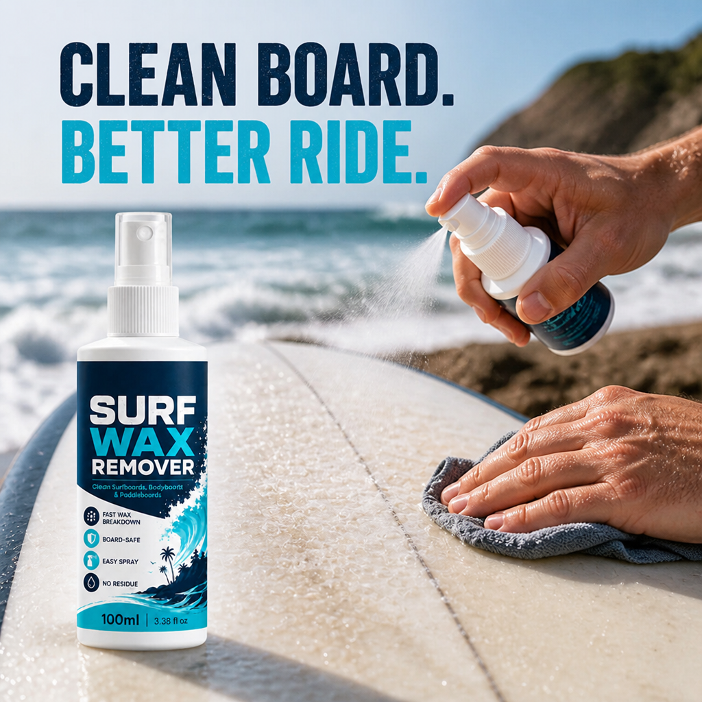 AquaShine™ Spray Dégraissant — Restaurez Instantanément l'Adhérence et l'Éclat de Votre Planche pour des Vagues Inarrêtables