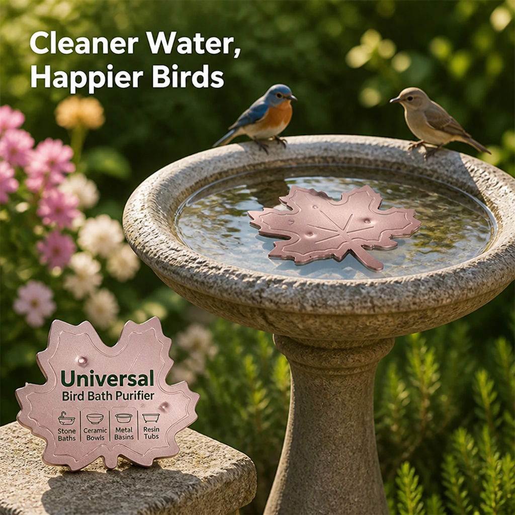 AquaLeaf™ — Gardez votre bain d'oiseaux cristallin et irrésistiblement frais chaque jour