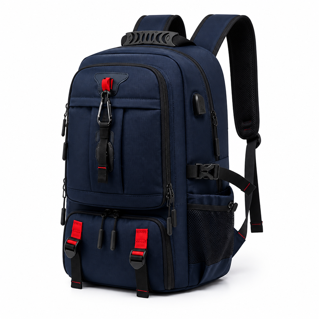 Sac à dos anti-vol USB pour ordinateur portable extensible de 60L