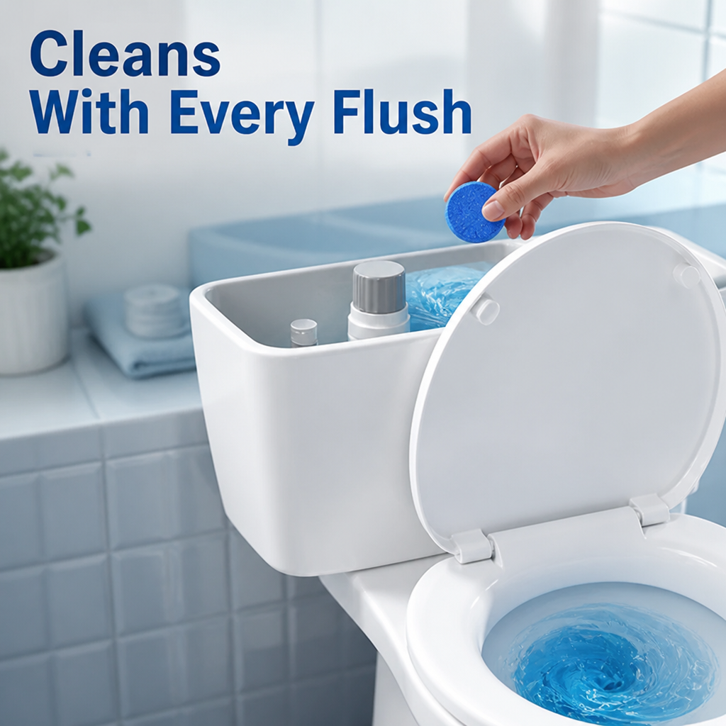 Tablettes de Toilettes BlueDrop™ — Gardez Votre Toilette Impeccable et Fraîche Sans Effort