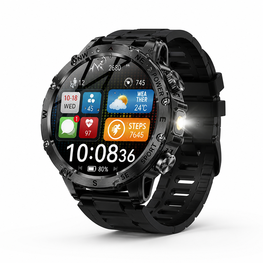 Montre intelligente étanche avec appel Bluetooth de 1,53 pouces HD