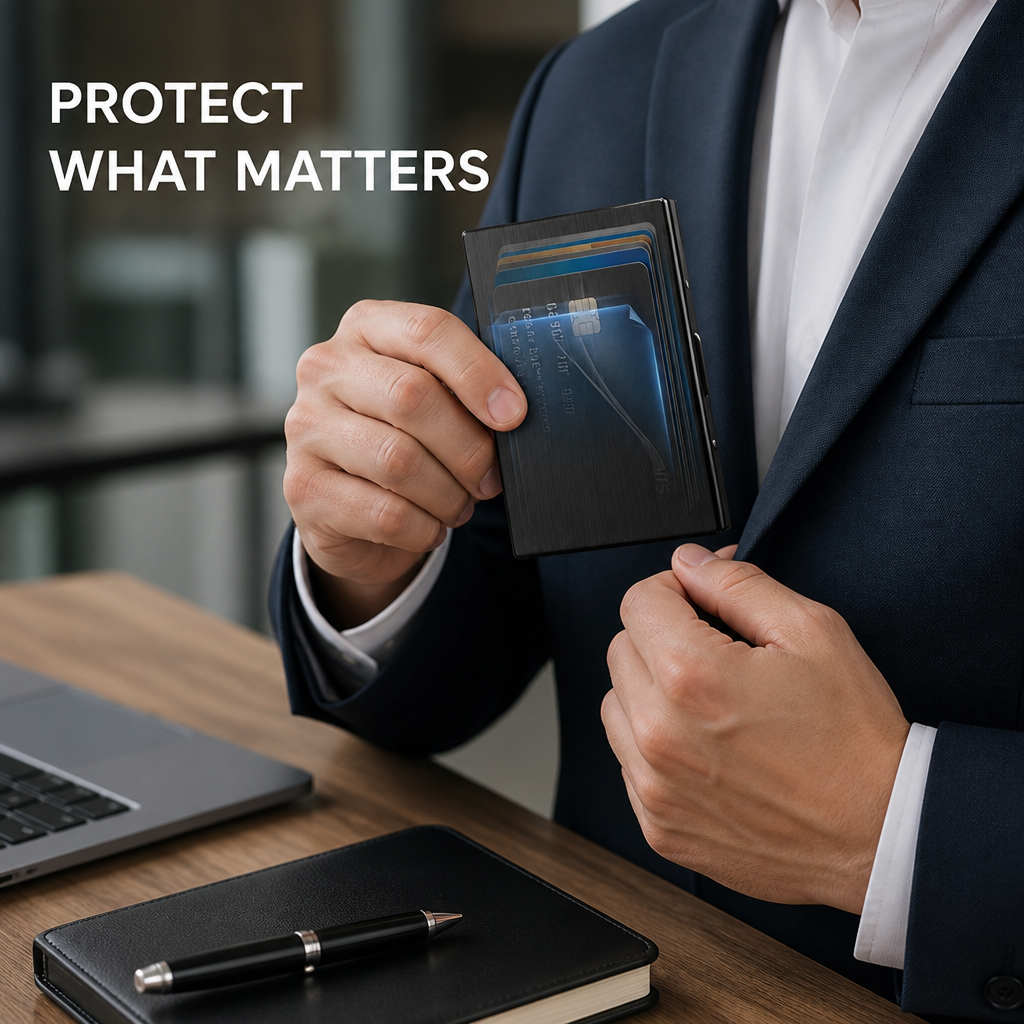 AeroGuard™ — Transportez la confiance avec une protection de carte invisible et à l'épreuve des balles