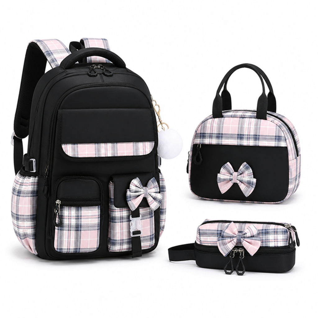 Sac à dos pour ordinateur portable et tablette grande capacité (ensemble de 3 pièces)