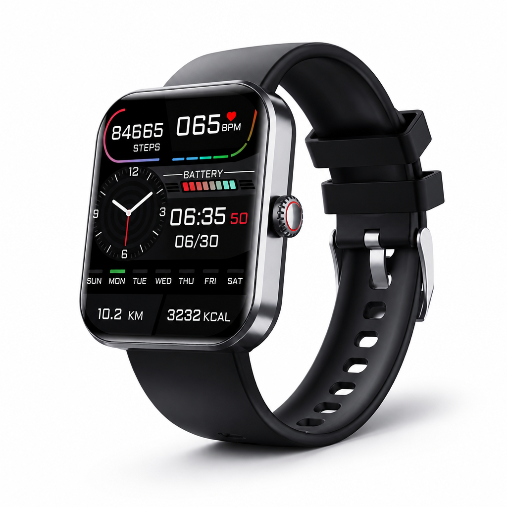 Montre de surveillance de glucose non invasive et sans douleur (batterie de 5 jours)