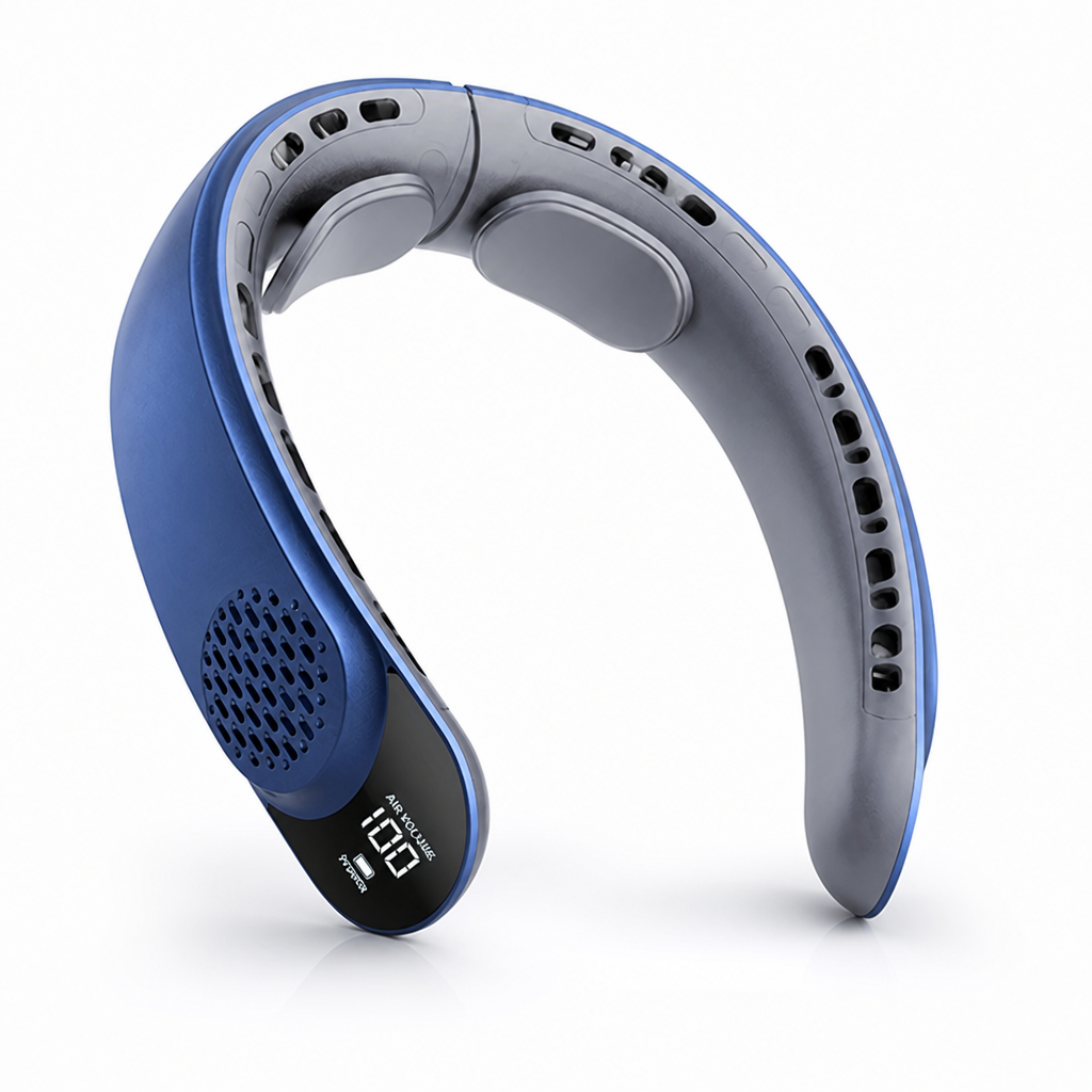 Ventilateur de Cou Rechargeable USB-C à Refroidissement 360°