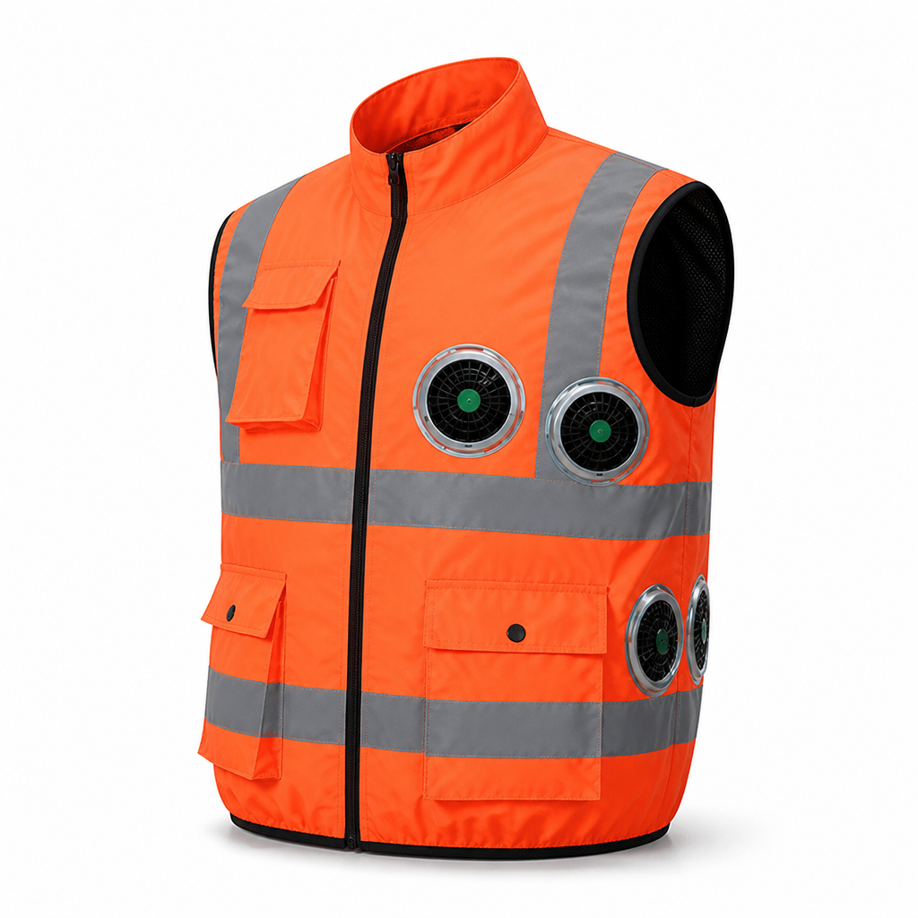 Gilet de Refroidissement Léger et Respirant avec Ventilateur Intégré