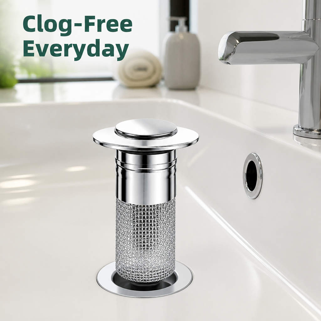 ClearFlowGuard™ — Dites adieu aux drames de drainage et profitez d'une salle de bain fluide et sans stress chaque jour