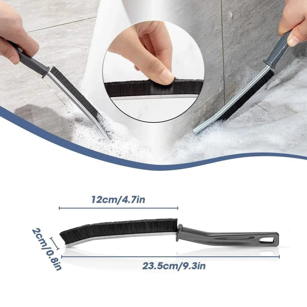 Brosse de nettoyage des joints avec poils durs pour carrelage et salle de bain | Nettoyeur de joints ergonomique pour cuisine et salle de bain | Élimination approfondie de la saleté
