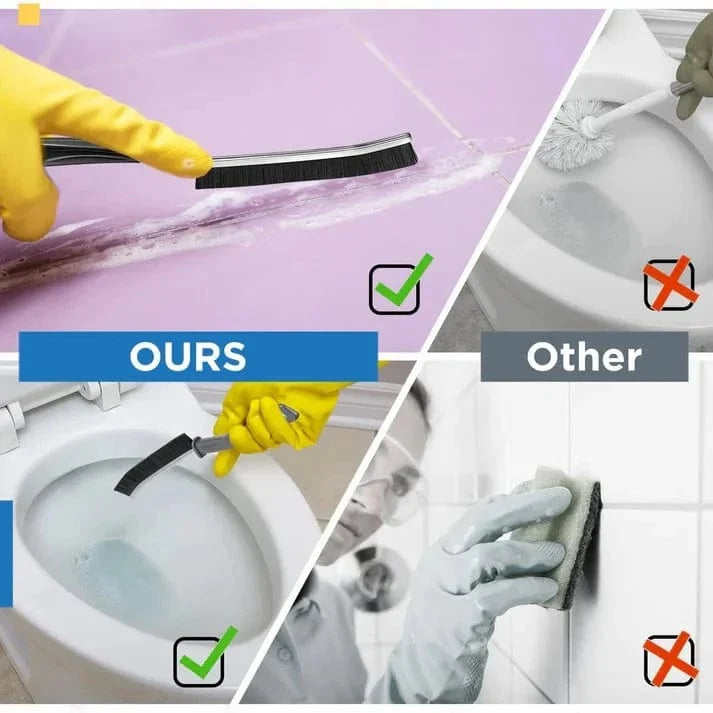Brosse de nettoyage des joints avec poils durs pour carrelage et salle de bain | Nettoyeur de joints ergonomique pour cuisine et salle de bain | Élimination approfondie de la saleté