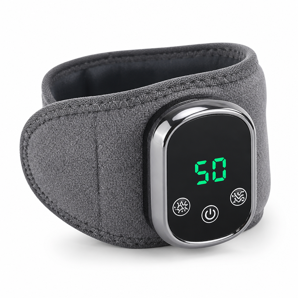 Massager Ajustable à Chaleur Infrarouge & Vibration pour Cheville et Poignet