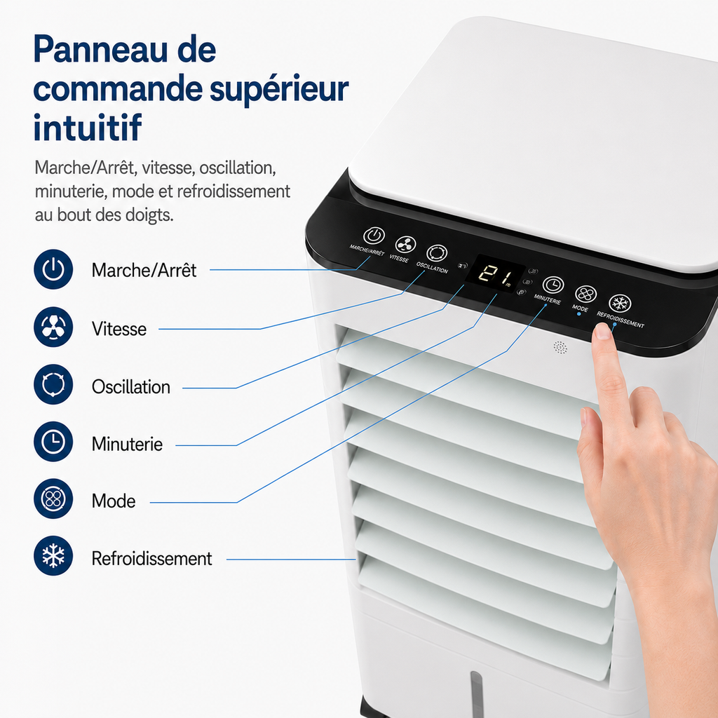 Climatiseur Portable Sans Fenêtre pour Maison et Bureau