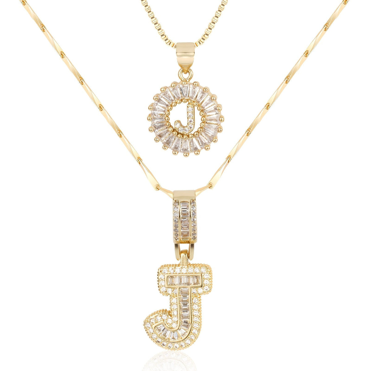 Collier GemLetter - Pendentif Initial avec Finition Luxe
