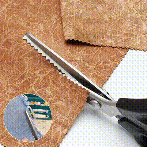 Ciseaux SilkySnipper Pro | Lames Dentées Triangulaires | Précis & Tranchants | Pour Tissu, Papier & Loisirs Créatifs