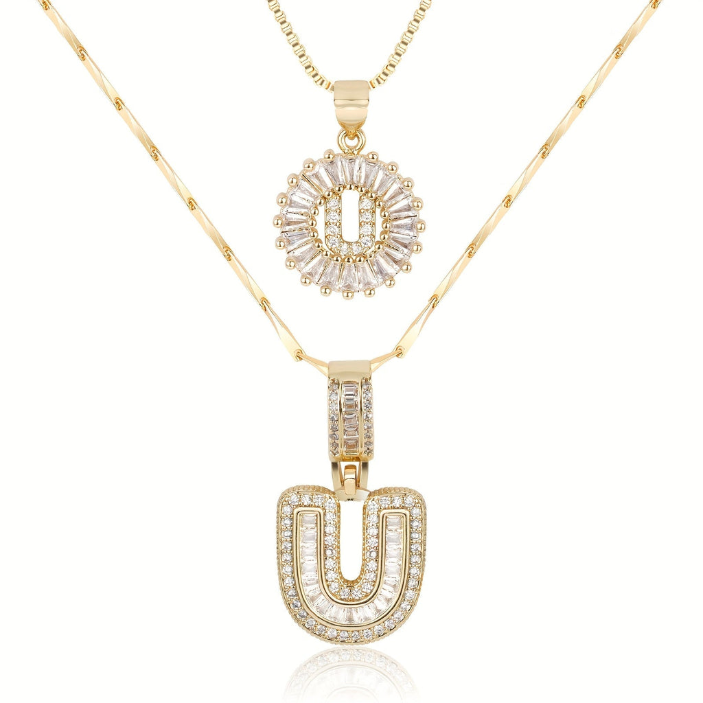 Collier GemLetter - Pendentif Initial avec Finition Luxe