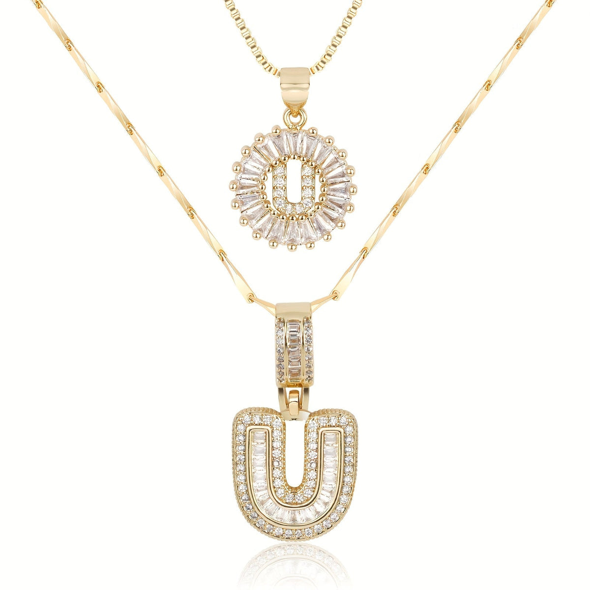 Collier GemLetter - Pendentif Initial avec Finition Luxe