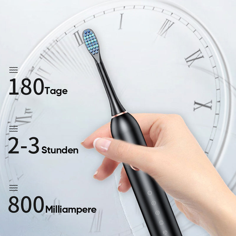 Skanto | Brosse à Dents Électrique Sonique | 6 Modes & Étanchéité IPX7 | Blanc, Noir, Rose