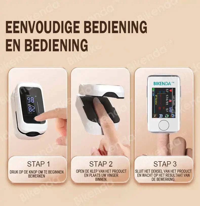 VitalCheck Pulsoximètre – Compteur de pouls et d'oxygène compact avec écran OLED