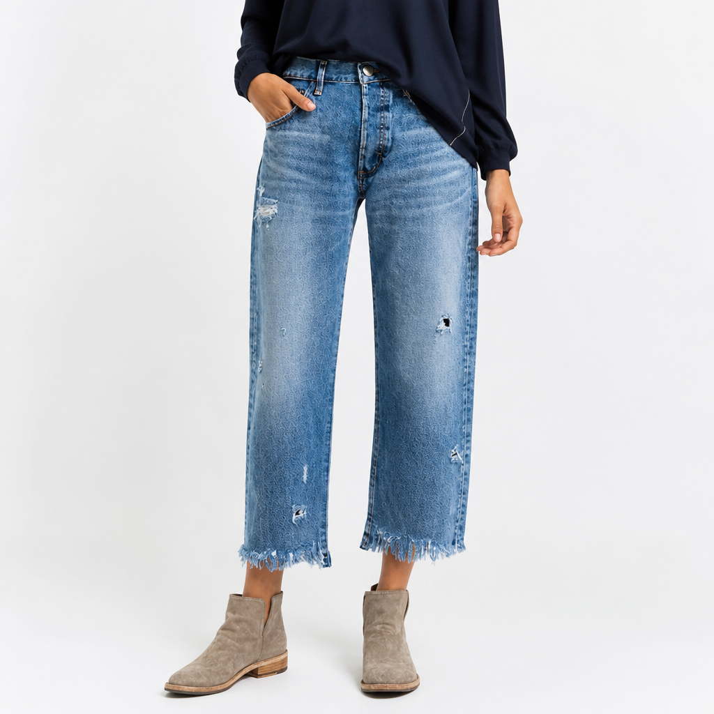 Shorts en Jean à Jambe Droite AzureCrest™ — Possédez Chaque Moment avec une Touche d'Audace et un Confort Inégalé
