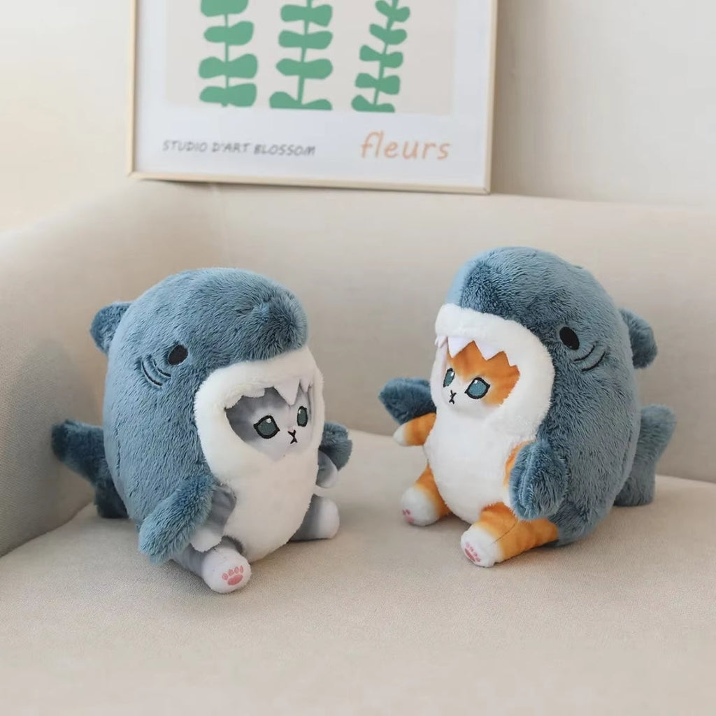 Kawaii Peluche - Peluche Chat Requin avec Design Mignon - Mewshark