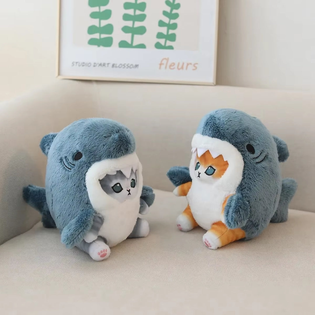 Kawaii Peluche - Peluche Chat Requin avec Design Mignon - Mewshark