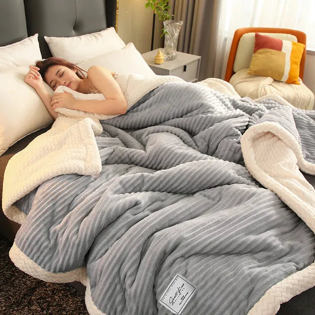 Couverture en Fleece Extra Douce pour Canapé et Lit – Plaid Chaud pour l'Automne et l'Hiver