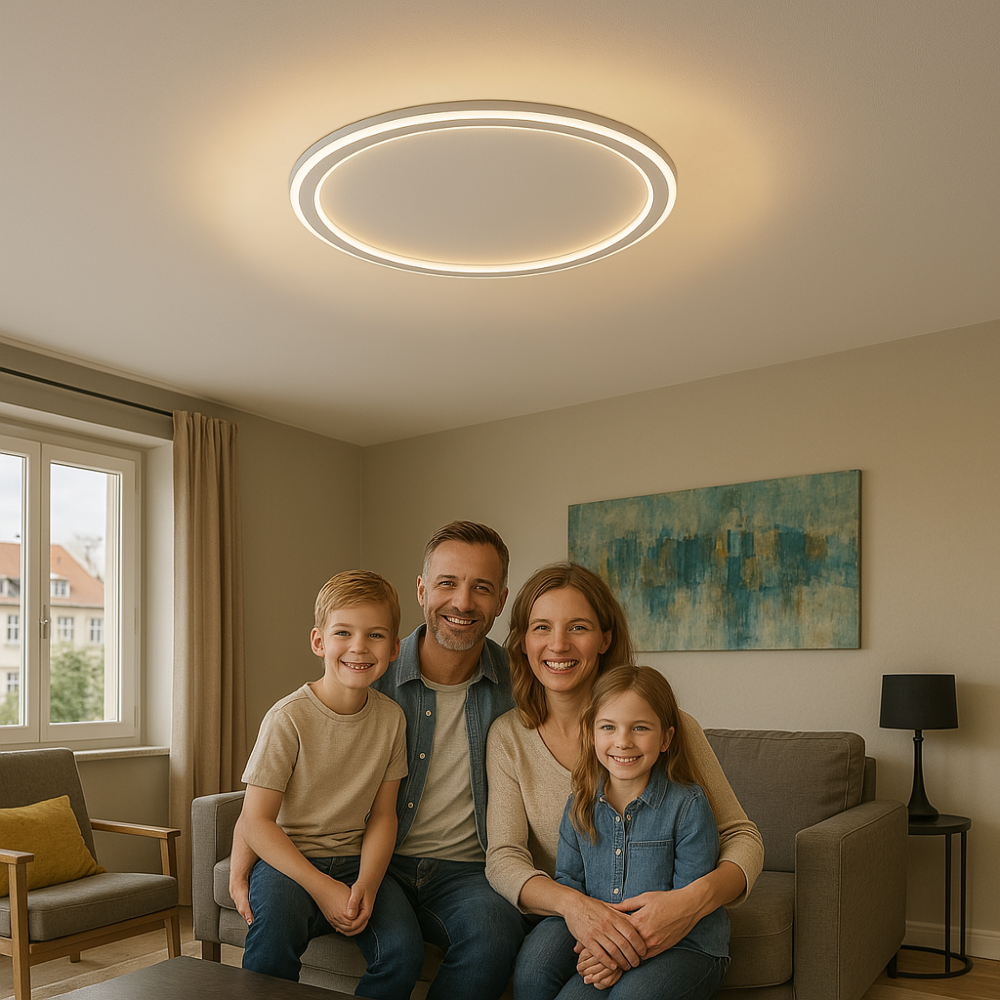 Plafonnier LED scandinave – Moderne, dimmable et élégant pour le salon, la salle à manger et le couloir