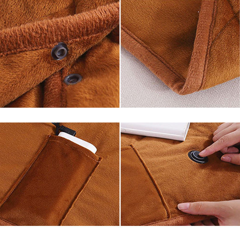 Couverture Chauffante USB – Douce Couverture Électrique Portable avec Chauffage Rapide