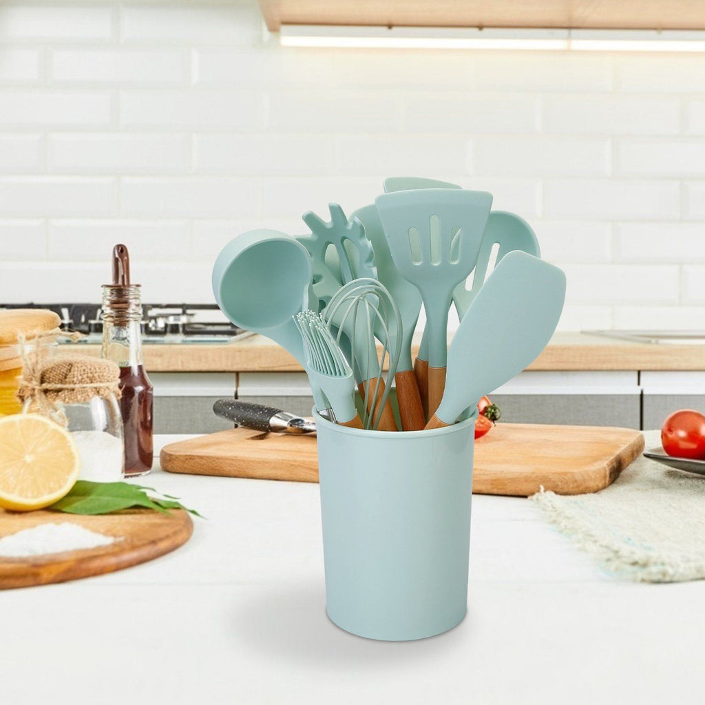 Skanto | Ensemble d'ustensiles de cuisine en silicone de 11 pièces