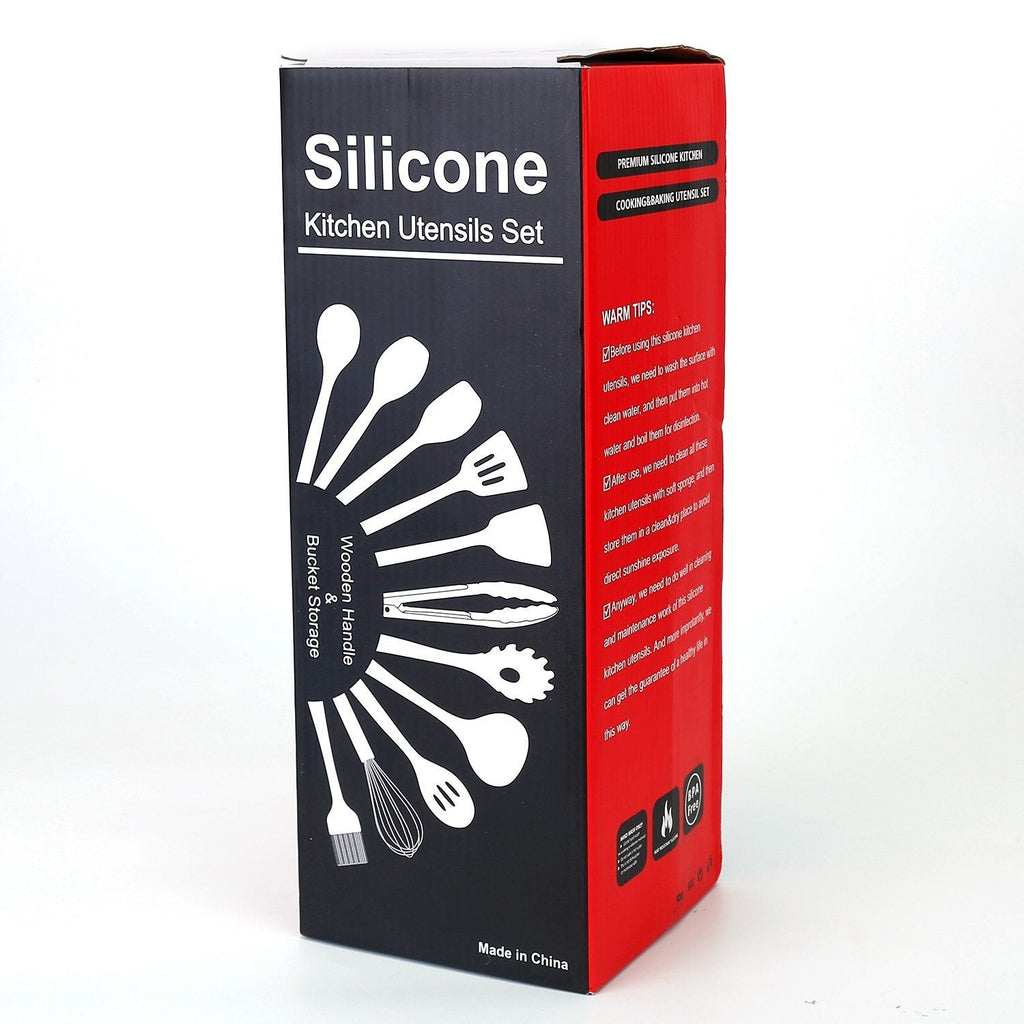 Skanto | Ensemble d'ustensiles de cuisine en silicone de 11 pièces