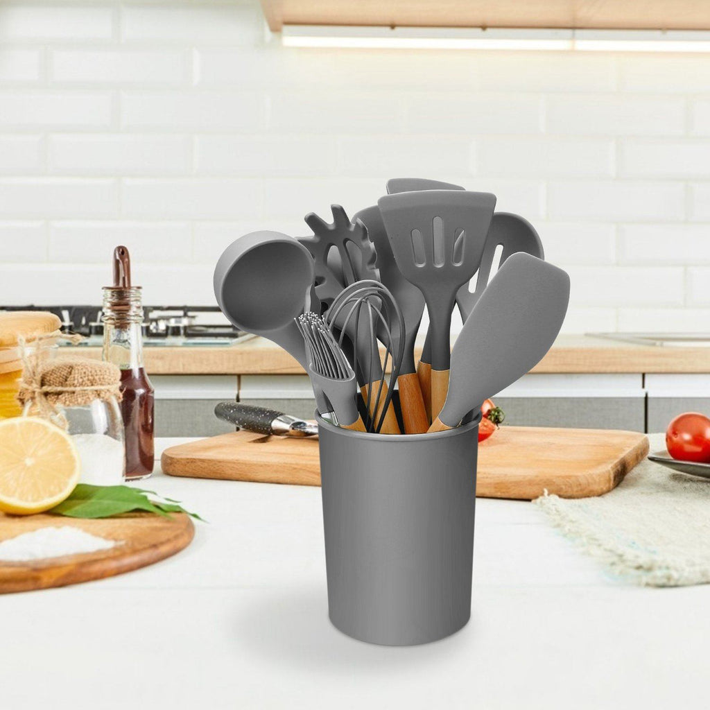 Skanto | Ensemble d'ustensiles de cuisine en silicone de 11 pièces