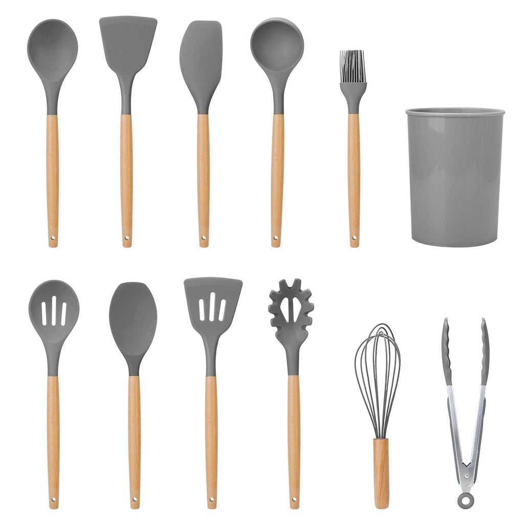 Skanto | Ensemble d'ustensiles de cuisine en silicone de 11 pièces