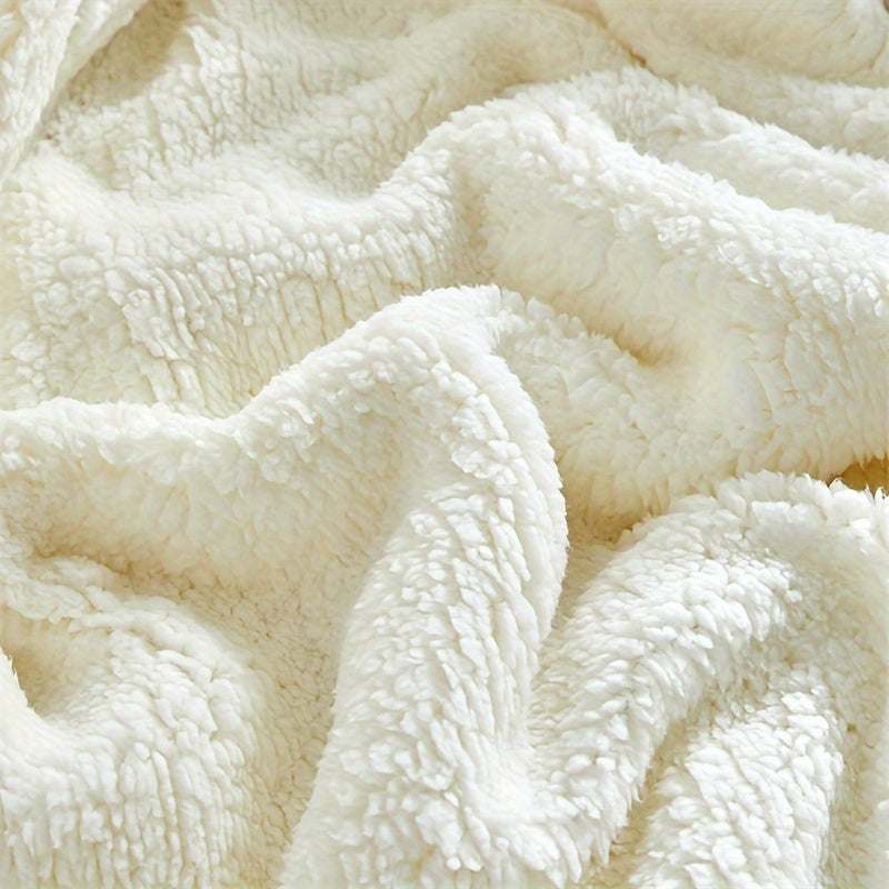 Couverture en Fleece Sherpa Ultra Douce – Couverture Chaleureuse et Confortable pour la Maison
