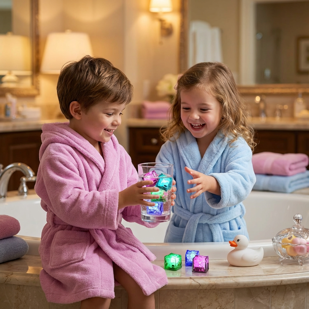 Jouets de bain lumineux pour enfants - Set de 6