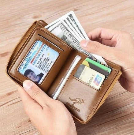 Icone™ ZippyWallet : Portefeuille Zippé pour Hommes avec Protection RFID