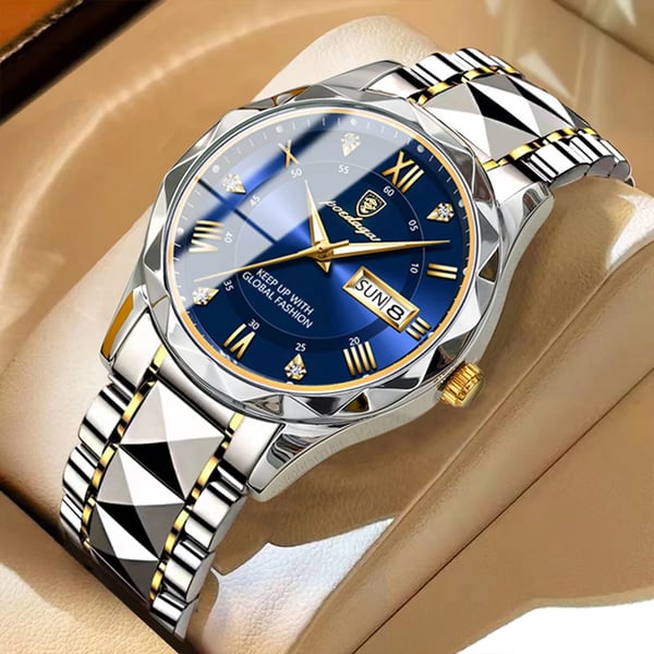 Montre-bracelet de luxe pour hommes, étanche, de la marque haut de gamme avec fonction lumineuse