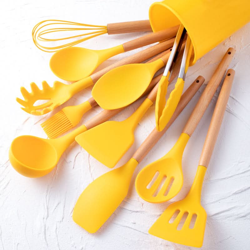 SILICOWARE – Ensemble de Cuisine en Silicone de 12 Pièces | Résistant à la Chaleur & Passe au Lave-Vaisselle